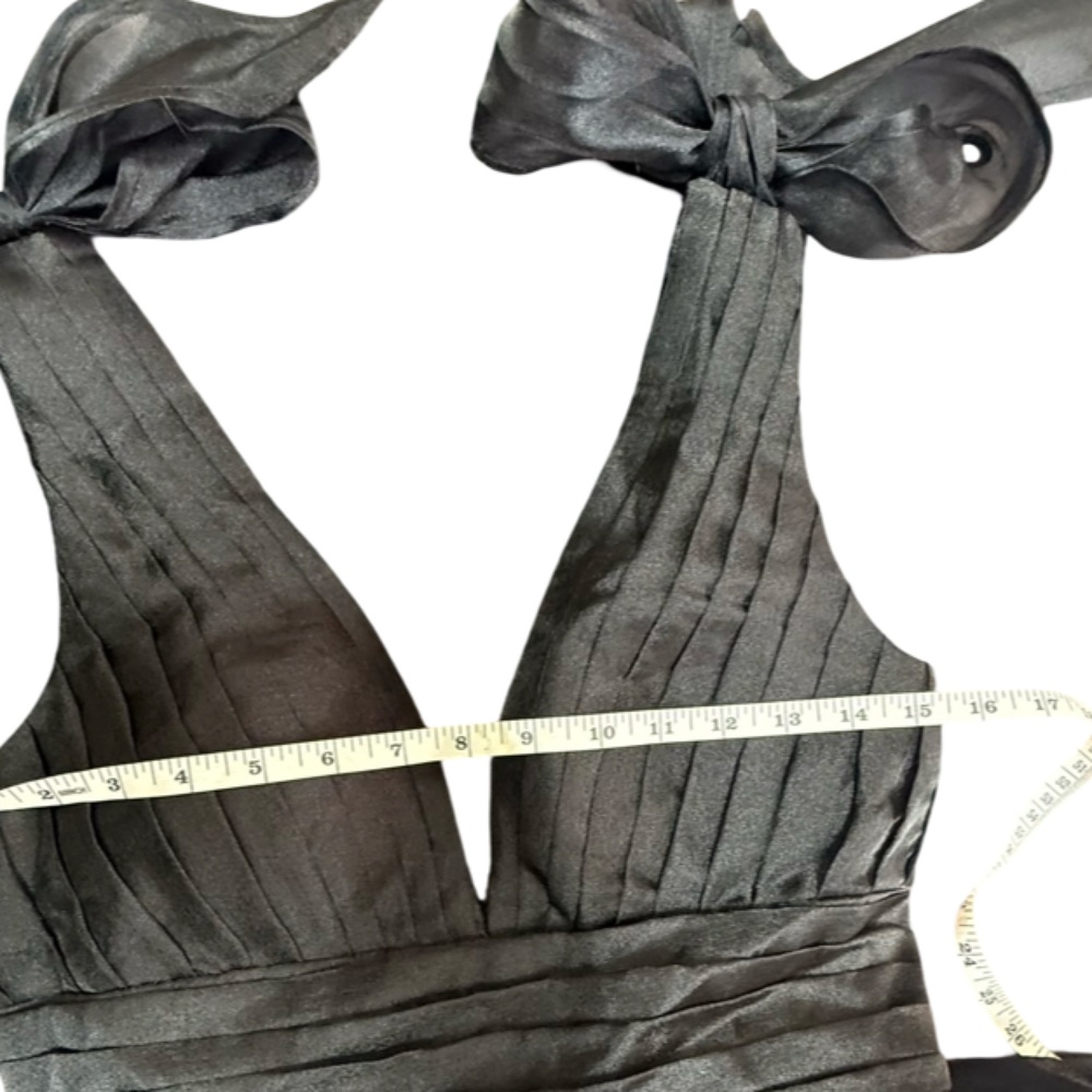 Ceremony Gown – Gothic Ruffle Dress with Slit & Bows” NWOT-Small - Picture 11 of 17
